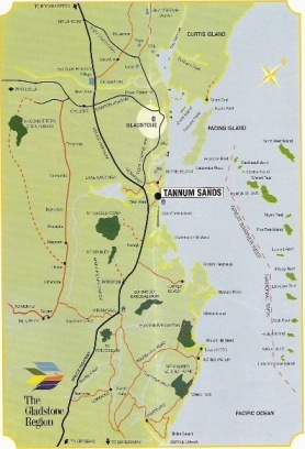Locality Map of the Gladstone Region showing the location of Tannum Sands